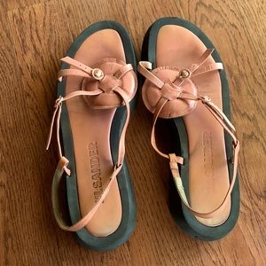 Jil Sander Pink Leather Sandal